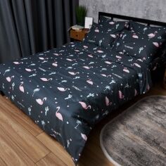 Акція на Комплект постільної білизни Moon&Star King Size 220x240 наволочки 4х50х70 Satin Elit Flamingo (MS-820008298) від Rozetka