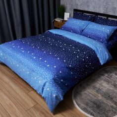 Акція на Комплект постільної білизни Moon&Star Двоспальний 175х210 наволочки 4х70х70 Бязь Gold Люкс Night Glow (MS-820006554) від Rozetka