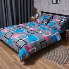 Акція на Комплект постільної білизни Moon&Star King Size 220x240 наволочки 2х40х60 Бязь Gold Люкс Retro Vibes (MS-820006755) від Rozetka