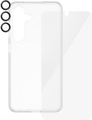Акція на Комплект панель + скло PanzerGlass SAFE. 3-in-1 Pack для Samsung Galaxy S24 Clear від Rozetka