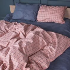 Акція на Підковдра MirSon євро 200x220 см 17-0731 Pink & Gray Plaid Бязь від Rozetka