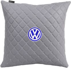 Акція на Подушка EVAtech ECO Volkswagen 40 х 40 см Сіра з сірою ниткою від Rozetka