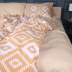 Акція на Простирадло MirSon Бязь 17-0729 Golden Geo Zebra 200x220 см від Rozetka
