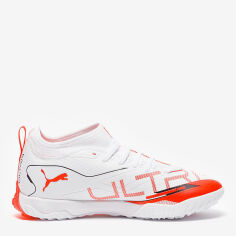 Акція на Дитячі кросівки для хлопчика Puma Ultra 5 Match Tt 10835201 33 Puma White-Puma Black-Glowing Red від Rozetka