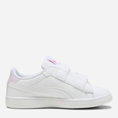 Акція на Дитячі кеди для дівчинки Puma Smash 3.0 Badges V 39728607 30 White-Magic Rose-Lilac Frost від Rozetka