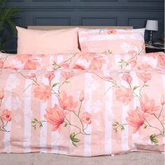 Акція на Комплект постільної білизни MirSon Сімейний 2 x 143 x 210 см 17-0728 Peach Mist Бязь від Rozetka
