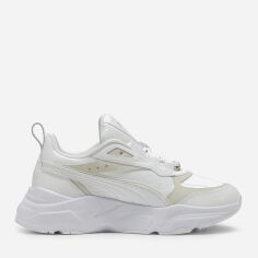 Акція на Жіночі кросівки Puma Cassia Lux 39783701 39 (6UK) 25 см Puma White-Alpine Snow-Puma Gold від Rozetka