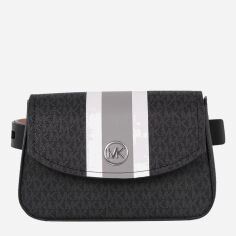 Акція на Сумка на пояс бананка жіноча Michael Kors 593510963 Чорна від Rozetka