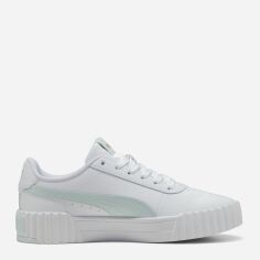 Акція на Жіночі кеди низькі Puma Carina 3.0 40036512 40.5 (7UK) 26 см Puma White-Peaceful Blue-Puma Gold від Rozetka