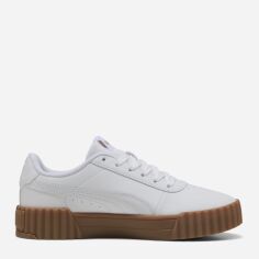 Акція на Жіночі кеди низькі Puma Carina 3.0 40036507 38 (5UK) 24 см Puma White-Puma Gold-Gum від Rozetka