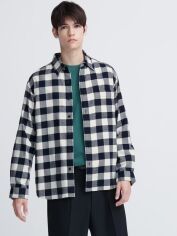 Акція на Сорочка бавовняна чоловіча Uniqlo 727522932 XS Синій/Білий від Rozetka