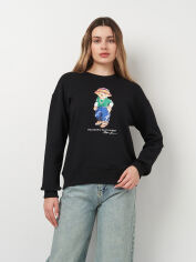 Акція на Світшот жіночий Polo Ralph Lauren 11423.1 XL Чорний від Rozetka