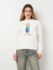 Акція на Світшот жіночий Polo Ralph Lauren 11423.2 L Білий від Rozetka