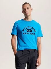 Акція на Футболка бавовняна довга чоловіча Tommy Hilfiger 851985717 2XL Синя від Rozetka