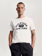 Акція на Футболка бавовняна довга чоловіча Tommy Hilfiger 185490108 XL Біла від Rozetka