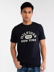 Акція на Футболка бавовняна довга чоловіча Tommy Hilfiger 437291054 2XL Синя від Rozetka