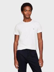 Акція на Футболка бавовняна довга чоловіча Tommy Hilfiger 680733215 2XL Біла від Rozetka