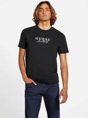 Акція на Футболка бавовняна довга чоловіча Guess 234773761 S Чорна від Rozetka