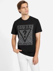Акція на Футболка бавовняна довга чоловіча Guess 145463886 M Чорна від Rozetka