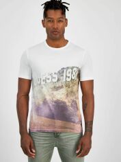 Акція на Футболка бавовняна чоловіча Guess 271084697 XL Біла від Rozetka