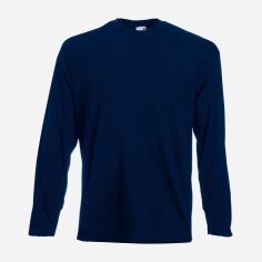 Акція на Лонгслів чоловічий Fruit of the Loom Valueweight 0610380-AZ 2XL Темно-синій від Rozetka