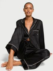 Акція на Піжама (сорочка + штани) жіноча Victoria's Secret 65765637 XS Чорна від Rozetka