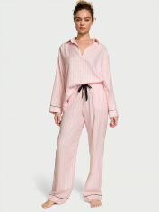 Акція на Піжама (сорочка + штани) жіноча бавовняна Victoria's Secret 815293967 S Рожева від Rozetka