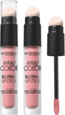 Акція на Рідка помада для губ та рум'яна Deborah Easy Color Blush&Lipstick 2 в 1 01 Pink Crush 4 мл від Rozetka
