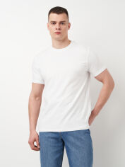 Акція на Футболка бавовняна довга чоловіча Emporio Armani 11413.2 XL Біла від Rozetka