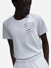 Акція на Футболка бавовняна жіноча Nike CLUB CC IB2447-051 XS Сіра від Rozetka