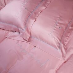 Акція на Простирадло на гумці MirSon Imperial Tencel №02 Pink 200x220 см від Rozetka