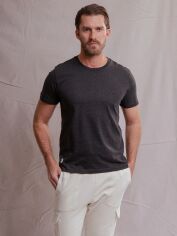 Акція на Футболка бавовняна довга чоловіча U.S. Polo Assn 11A531-2U00A(BLACK HEATHER) XL Чорна від Rozetka