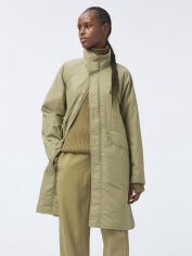 Акція на Куртка демісезонна довга жіноча UNIQLO 607466360 S Зелена від Rozetka