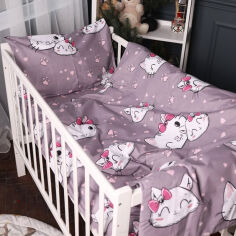 Акція на Постельное белье в детскую кроватку 17-0691 Cat with a paw Kids Time бязь MirSon Детский комплект від Podushka
