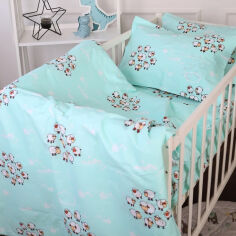 Акція на Постельное белье в детскую кроватку Kids Time 20-0030 Lambs бязь MirSon Детский комплект від Podushka