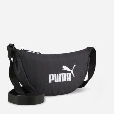 Акція на Спортивна сумка крос-боді через плече тканинна Puma Base Half Moon Bag 09134701 Чорна від Rozetka