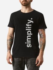 Акція на Футболка бавовняна довга чоловіча Ctrl Simplify CNTRLB10010 L Чорна з принтом від Rozetka