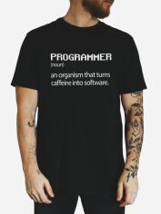 Акція на Футболка бавовняна довга чоловіча Ctrl Programmer CNTRLB10011 L Чорна з принтом від Rozetka