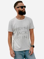 Акція на Футболка бавовняна довга чоловіча Ctrl Syn Ack Fin CNTRLW10018 S Біла з принтом від Rozetka
