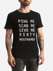 Акція на Футболка бавовняна довга чоловіча Ctrl Ping me... CNTRLB10037 2XL Чорна з принтом від Rozetka