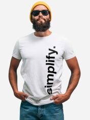 Акція на Футболка бавовняна довга чоловіча Ctrl Simplify CNTRLW10008 XL Біла з принтом від Rozetka