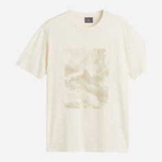 Акція на Футболка бавовняна довга чоловіча H&M 1036336wer XS Айворі від Rozetka