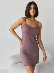 Акція на Нічна сорочка жіноча BARWA garments 0352 L Коричнева від Rozetka