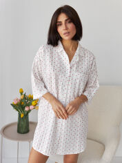 Акція на Піжамна сорочка жіноча бавовняна BARWA garments 0349 M Молочна від Rozetka