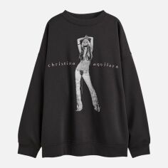 Акція на Світшот жіночий H&M 1127637wer L Темно-сірий від Rozetka