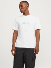 Акція на Футболка бавовняна довга чоловіча Jack & Jones 12266473 S Біла від Rozetka