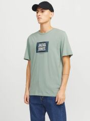 Акція на Футболка бавовняна довга чоловіча Jack & Jones 12268477 M Зелена від Rozetka