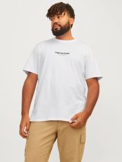 Акція на Футболка бавовняна довга чоловіча Jack & Jones 12248177 5XL Біла від Rozetka