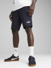 Акція на Шорти бавовняні короткі чоловічі Puma Ess No. 1 Logo Jersey Shorts 10'' 68260016 S New Navy від Rozetka