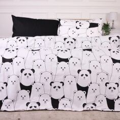 Акція на Комплект постільної білизни Mirson 17-4849 White bear Сімейний 2x143x210 см Ranforce Elite від Rozetka